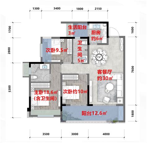 進門廚房在左邊|105㎡簡約小三居，原來進門左邊廚房右邊餐廳這樣設。